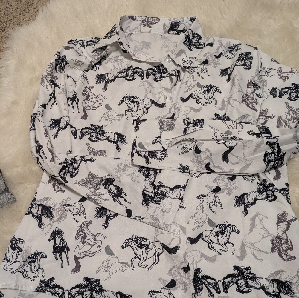 Horse Jockey Button down shirt